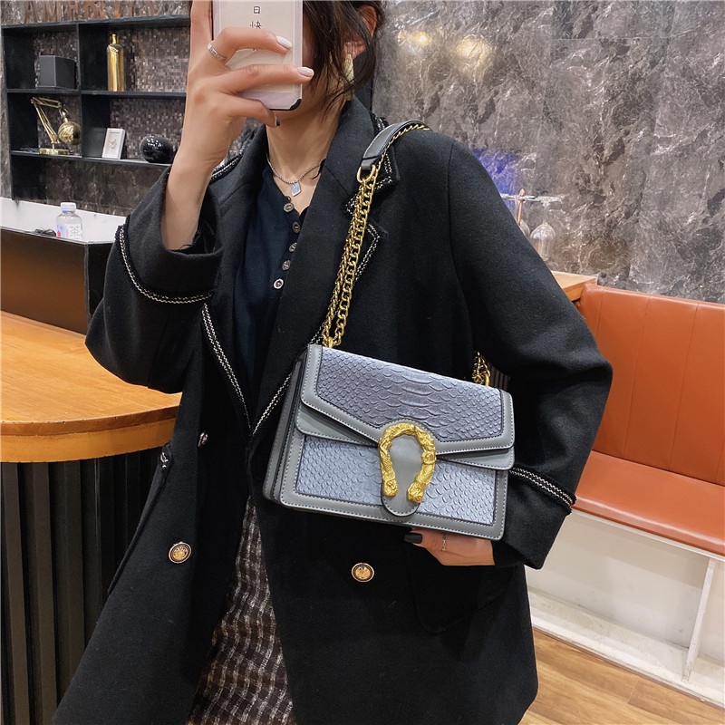 Túi Đeo Vai Họa Tiết Da Cá Sấu Thời Trang Xuân Thu 2023 Cho Nữ