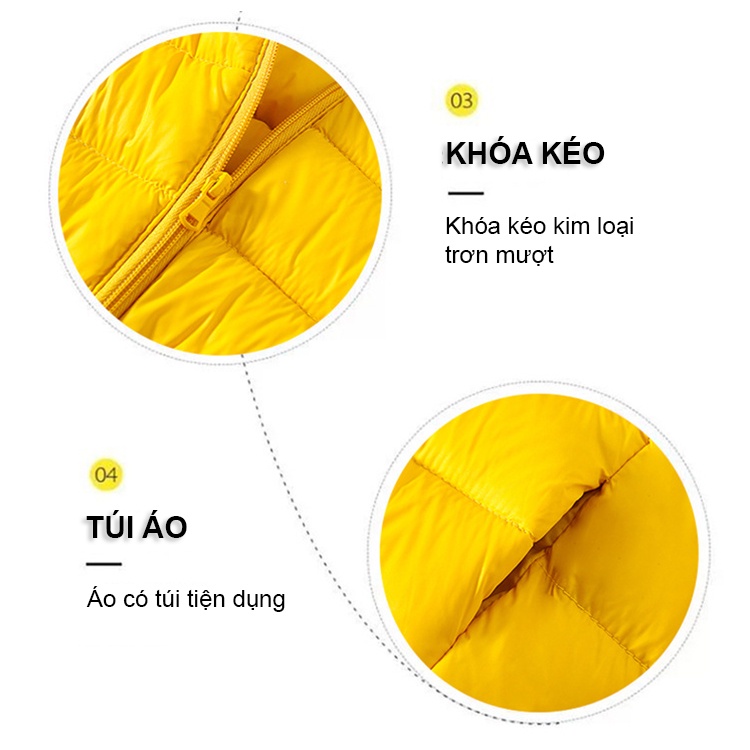 Áo khoác lông vũ bé trai &amp; bé gái hàng Quảng Châu Cao Cấp