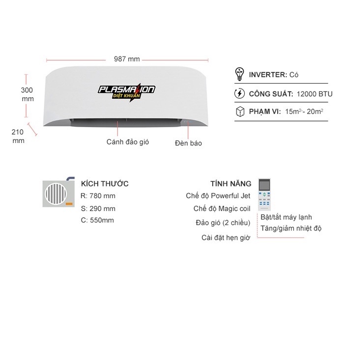 Máy lạnh Toshiba Inverter 1.5 HP RAS-H13T4KCVRG-V 2022 - Điện Máy Tại Kho