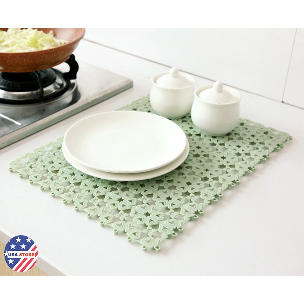 Tấm Lót Sàn Thảm Nhựa Ghép KIỂU BÔNG HOA T2 - Size 21X31Cm - Nhựa Dày Chống Trơn Trượt Khô Thoáng Nhà Tắm