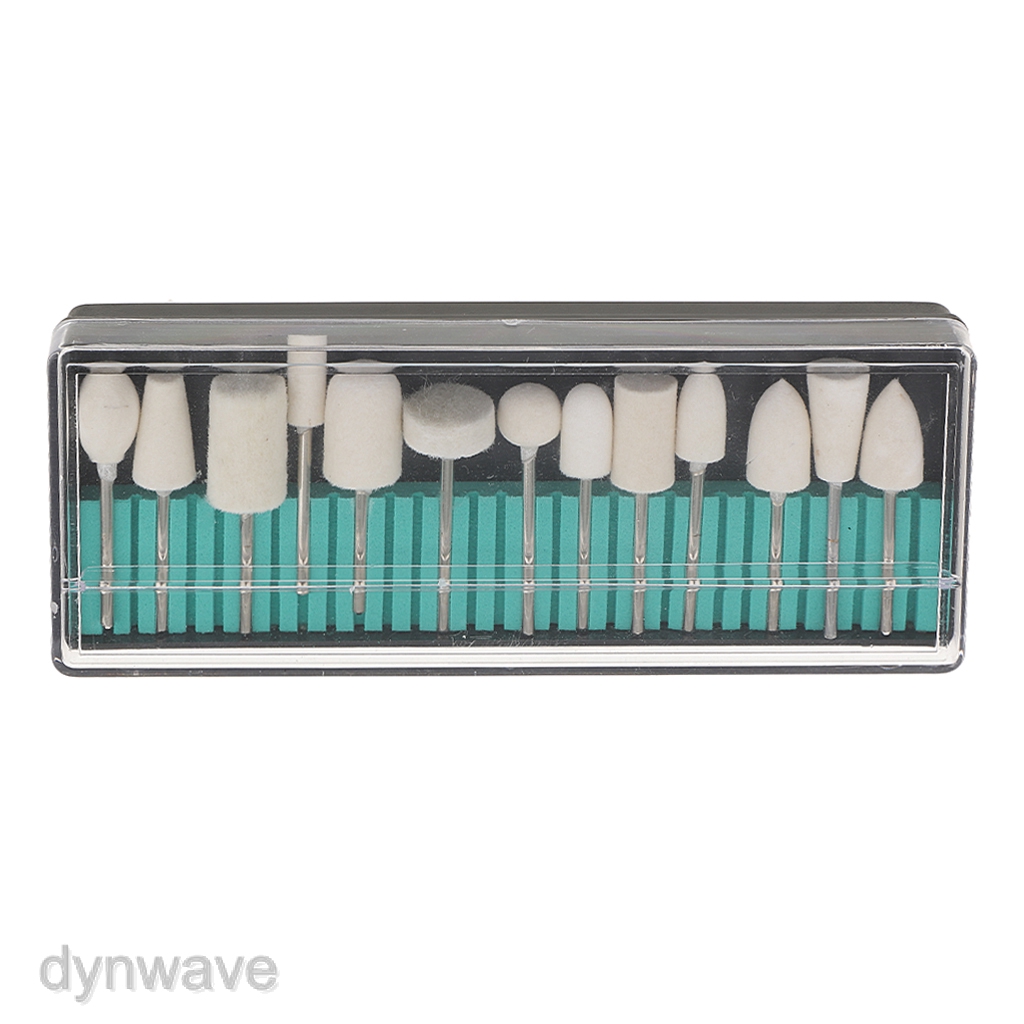 Bộ 13 Đầu Len Đánh Bóng Móng Tay Thay Thế Tiện Dụng