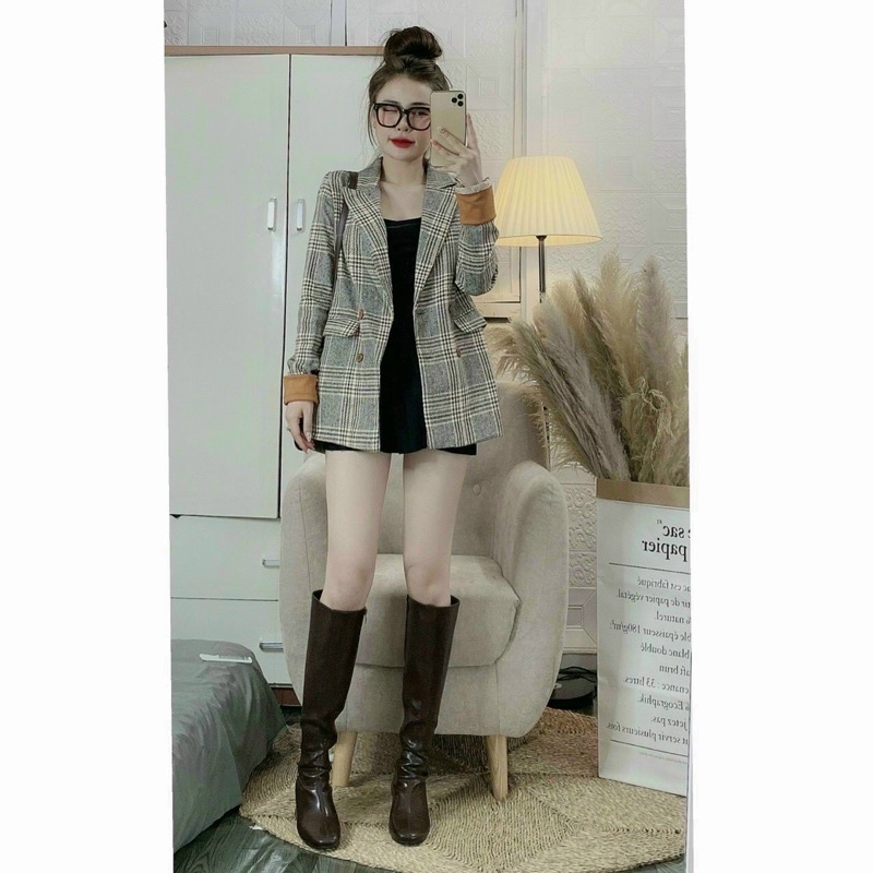 Áo vest Blazer kẻ