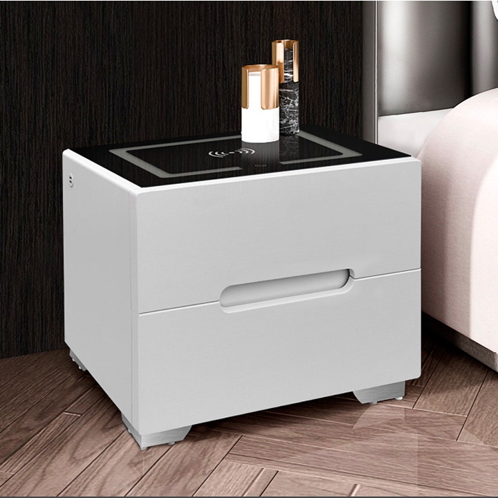 ( GIÁ KHỦNG ) Tủ đầu giường mini thông minh ( đèn led, sạc điện thoại không dây ) tiện lợi gọn nhẹ