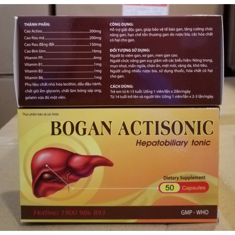 Bổ gan Actisonic Hỗ trợ bảo vệ tế bào gan và phục hồi chức năng gan