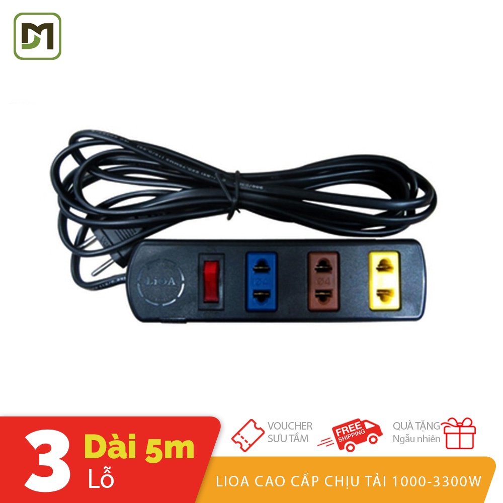 Ổ cắm điện Lioa cao cấp 3 lỗ dây dài 5m 3TC5