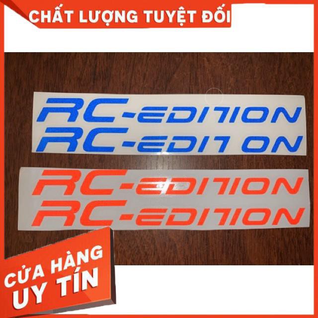 Tem decal dán phuộc phản quang chữ RC-Edition cho nhiều dòng xe, màu sắc đa dạng