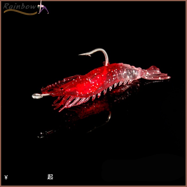 Mồi câu cá hình con tôm giả phát quang tiện lợi