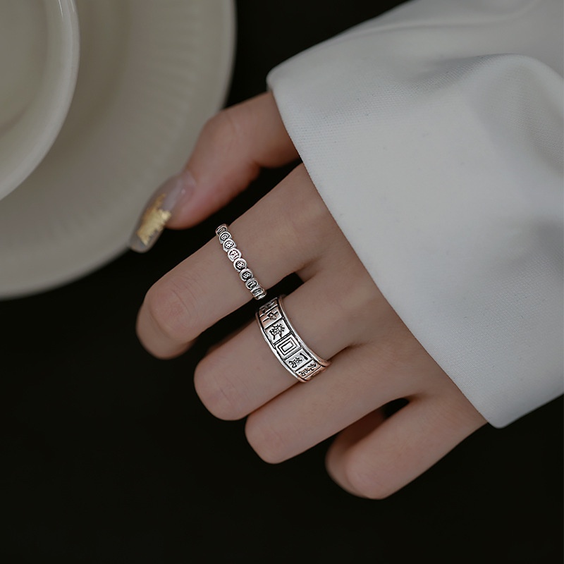 Nhẫn hở thời trang phong cách hip hop retro 19a1412