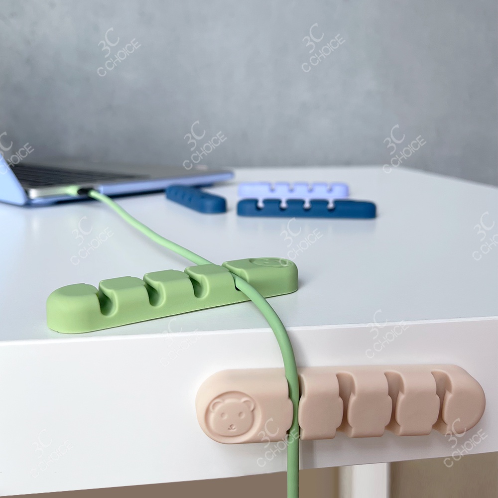 Dụng cụ cố định dây cáp USB/ tai nghe/ dây cáp bằng silicone tiện dụng