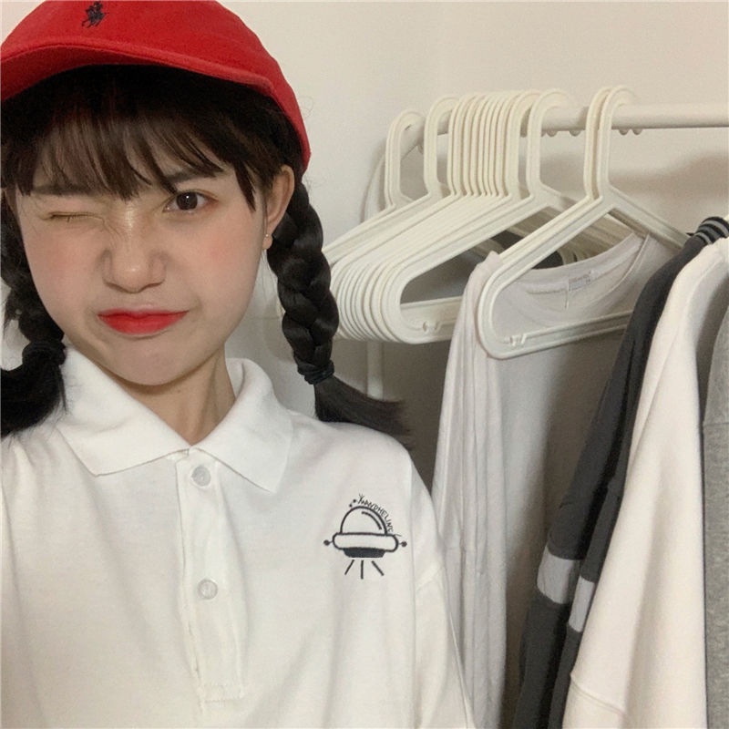 Áo Thun Form Rộng Cổ Trụ Unisex Nữ In Ảnh Đĩa Bay Trưởng Thành, Hóm Hỉnh Siêu Dễ Thương Chất Cotton Mềm Mịn Mát TTQ0087