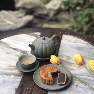 Ấm Chén Pha Trà Bí Ngô Bát Tràng độc ẩm
