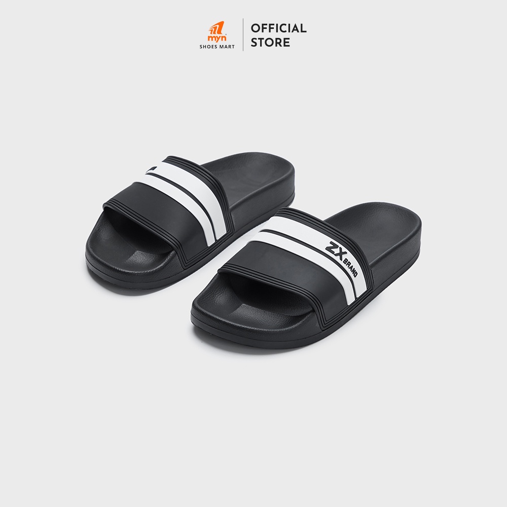 Dép quai ngang ZX Brand Màu đen sọc trắng