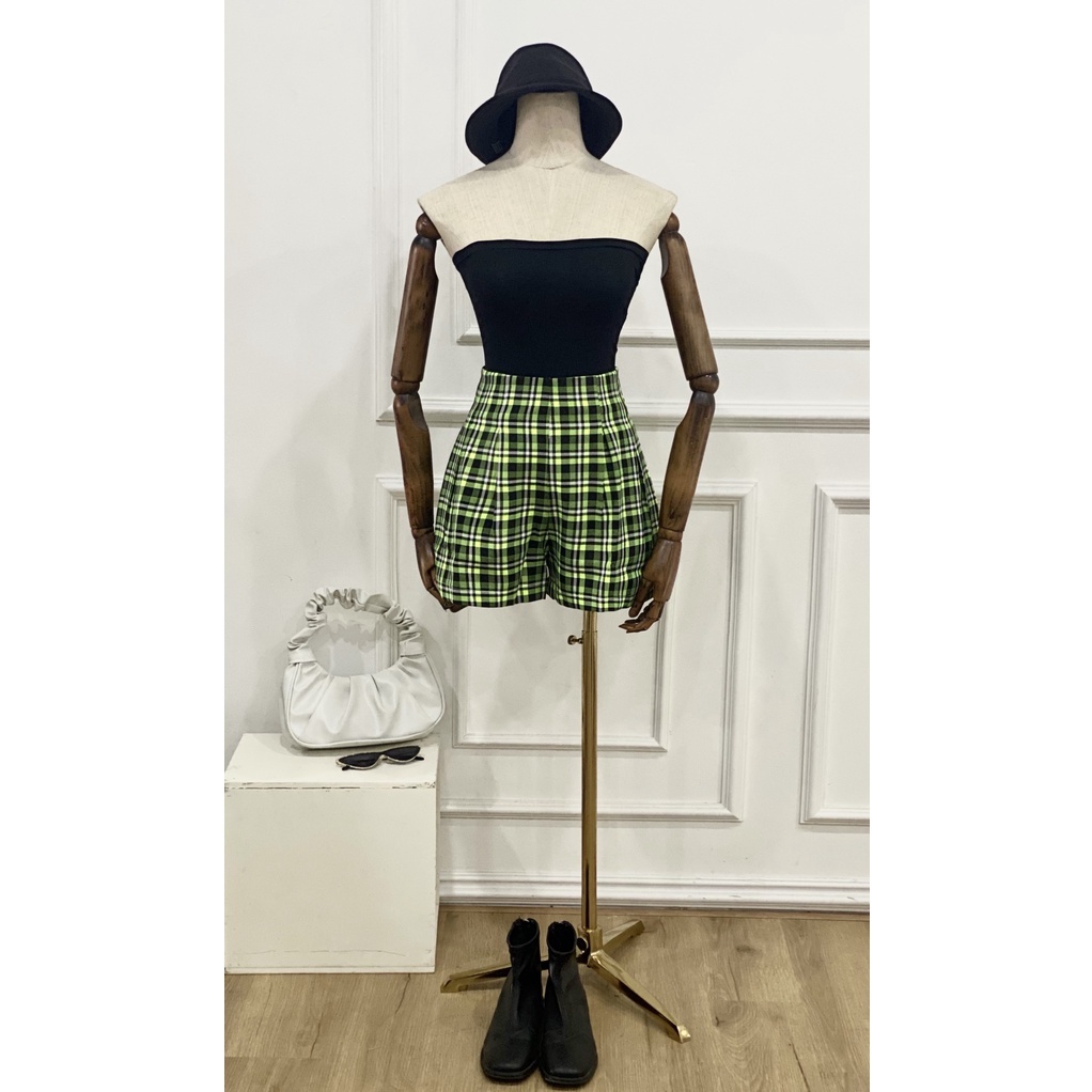 Quần short nữ họa tiết kẻ caro cá tính, năng động , thiết kế cao cấp TK Fashion - QSK211.21