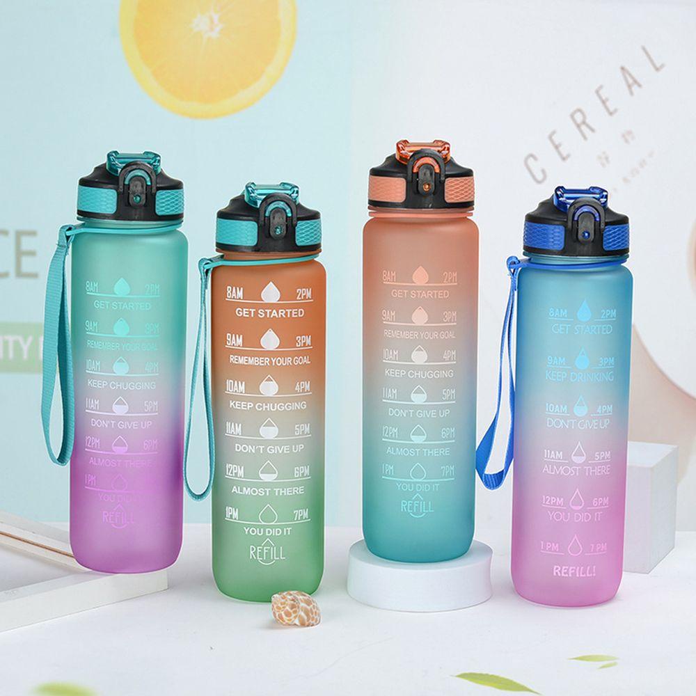 Bình Đựng Nước 1000ml Dung Tích Lớn Màu Gradient Dành Cho Học Sinh / Cắm Trại / Du Lịch / Thể Thao Ngoài Trời