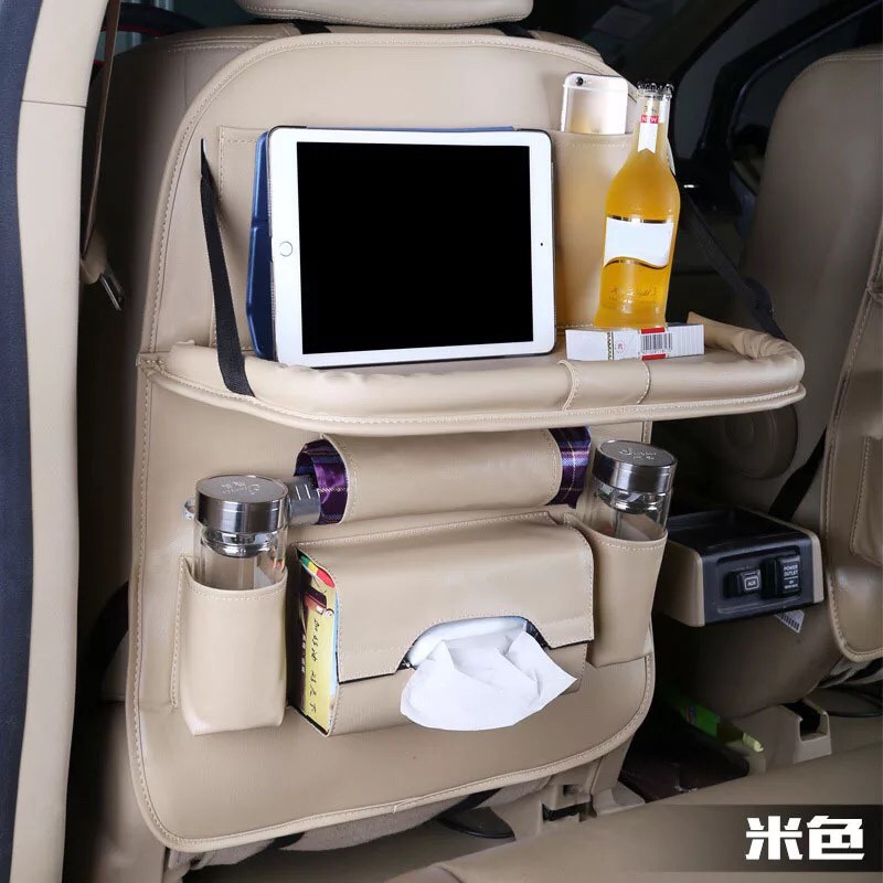 Bộ treo sau ghế ô tô kèm bàn ăn chất liệu da cao cấp