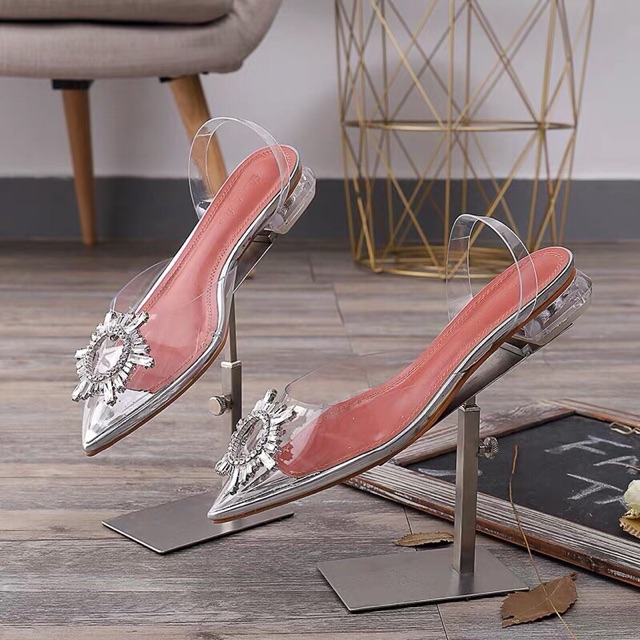 Giày búp bê hoa mặt trời gót 2p êm chân