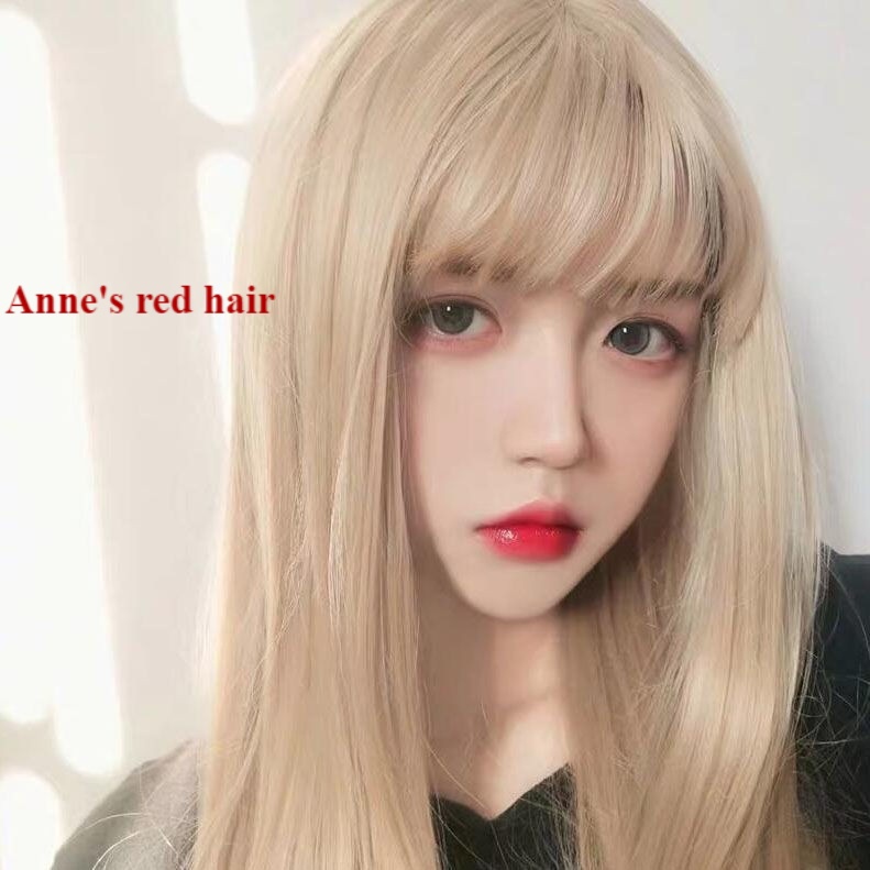 Bộ tóc giả dài thẳng màu đen tự nhiên cho nữ