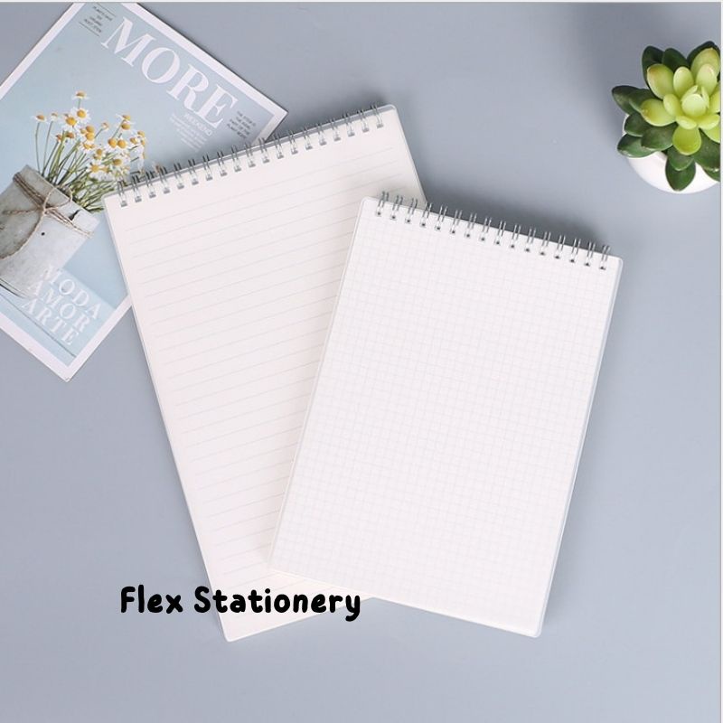 HÀNG XỊN| SỔ GHI CHÉP LÒ XO LẬT NGƯỢC, NOTEBOOK B5, A5 BÌA NHÁM MỜ CỨNG CÁP, CHẤM BI, Ô VUÔNG, KẺ NGANG