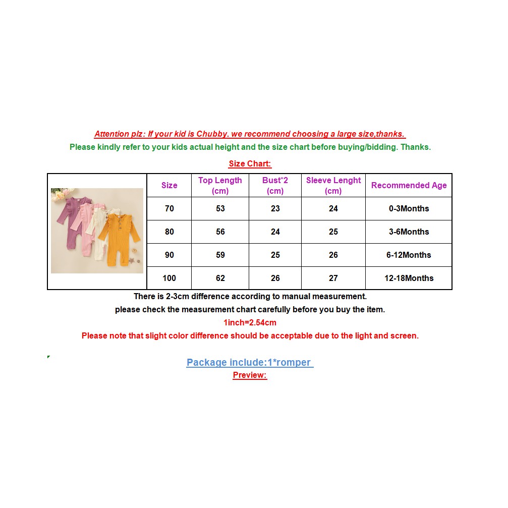 Mikrdoo Áo liền thân tay dài màu trơn bằng vải cotton dành cho bé trai bé gái sơ sinh