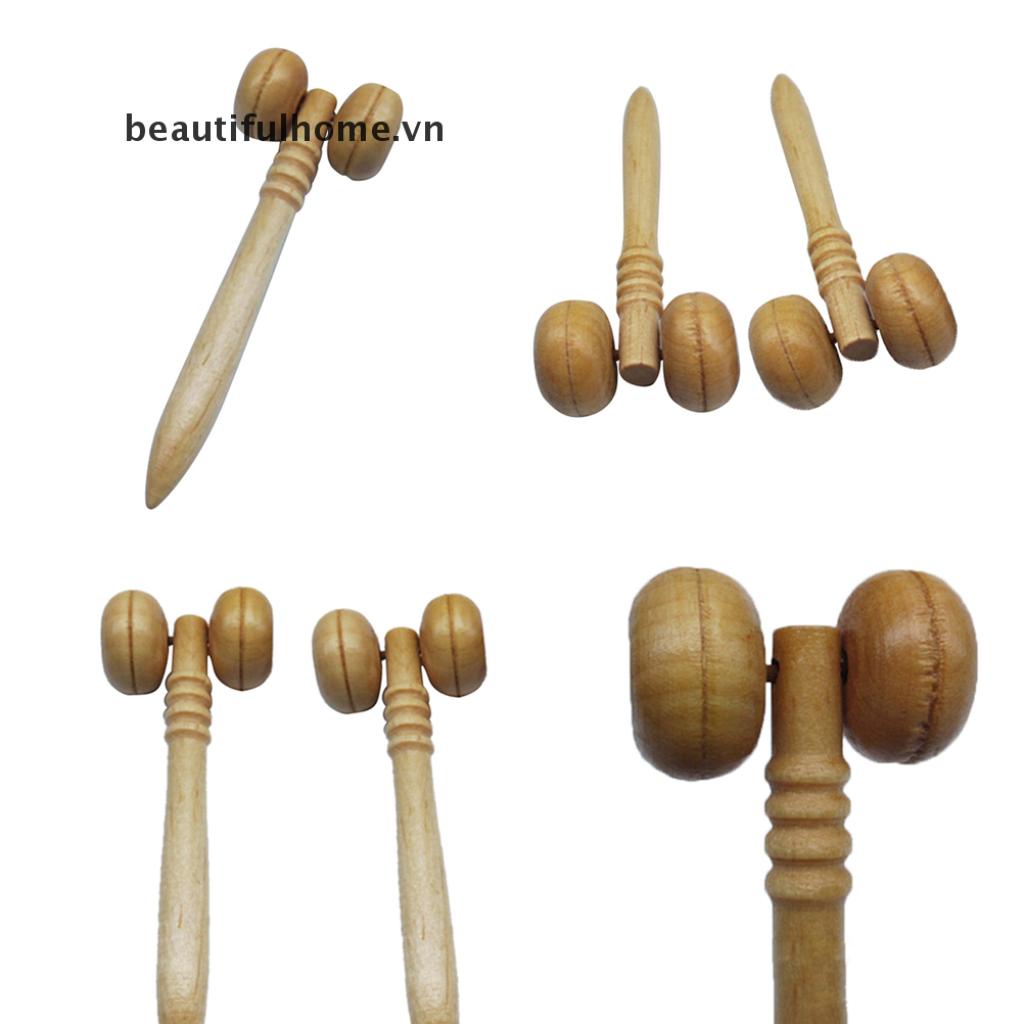 (Hàng Mới Về) Con Lăn Mát Xa Cơ Thể Bằng Gỗ Giúp Thư Giãn Và Giảm Căng Thẳ