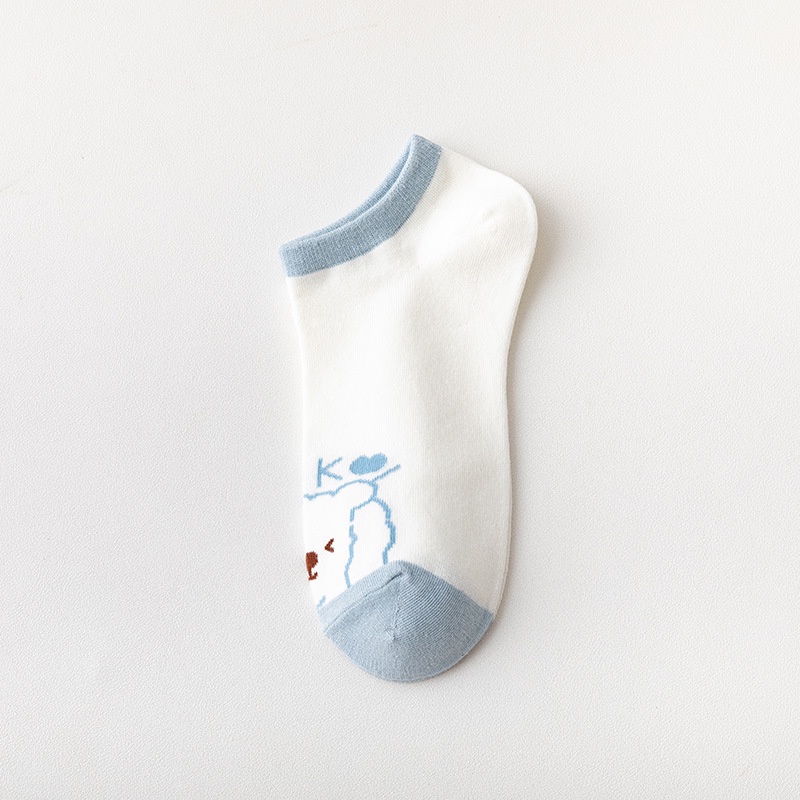 Vớ Cotton Cổ Thấp Thoáng Khí Thấm Hút Mồ Hôi Thiết Kế Dễ Thương Thời Trang Mùa Hè Cho Nữ