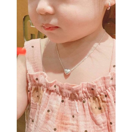 Dây Chuyền Bạc Cho Bé,Dây Chuyền Nữ Bạc Mặt Tim Khắc Tên Theo Yêu Cầu
