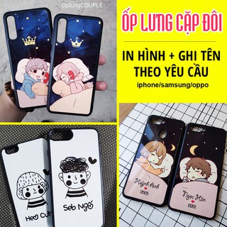 Ốp lưng đôi in hình ghi tên theo yêu cầu iphone/samsung/oppo