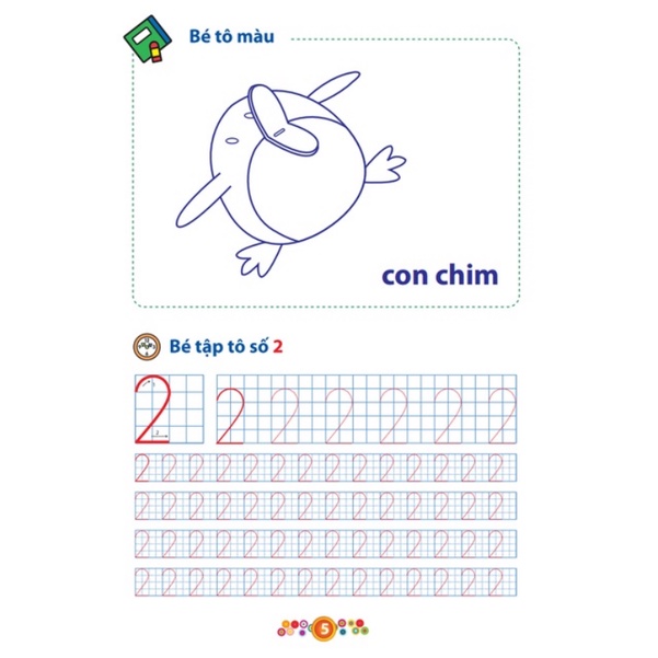 Sách - Vở bé làm quen với Chữ số ( Dành cho bé từ 5-6 tuổi )