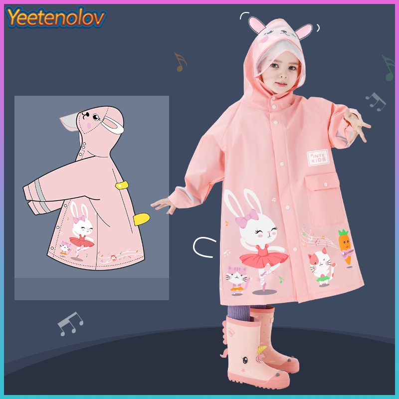 Áo Mưa Chống Thấm Nước Thiết Kế Dễ Thương Cho Bé Mẫu Giáo