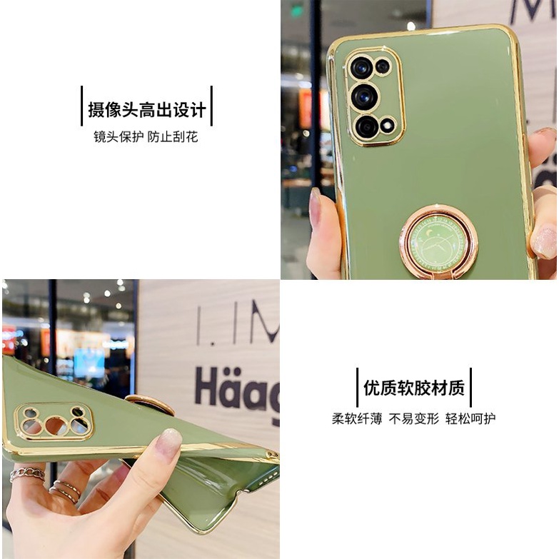 Ốp điện thoại QIANZI mạ màu đơn giản cho Oppo Reno4 4G Reno4Pro Oppo Reno 4