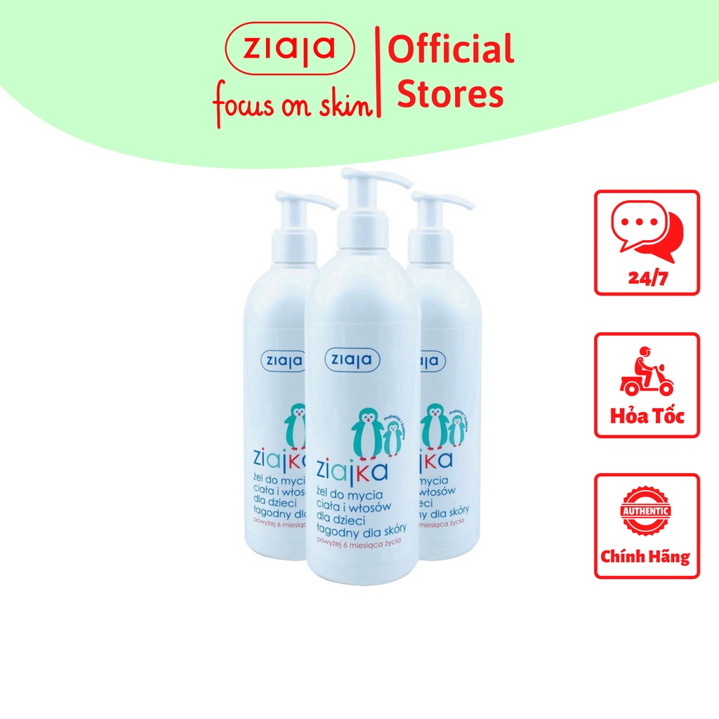 Sữa Tắm Ziaja Chim Cánh Cụt Dịu Nhẹ Cho Bé, Mềm Mịn Da, Lành Tính 400ml