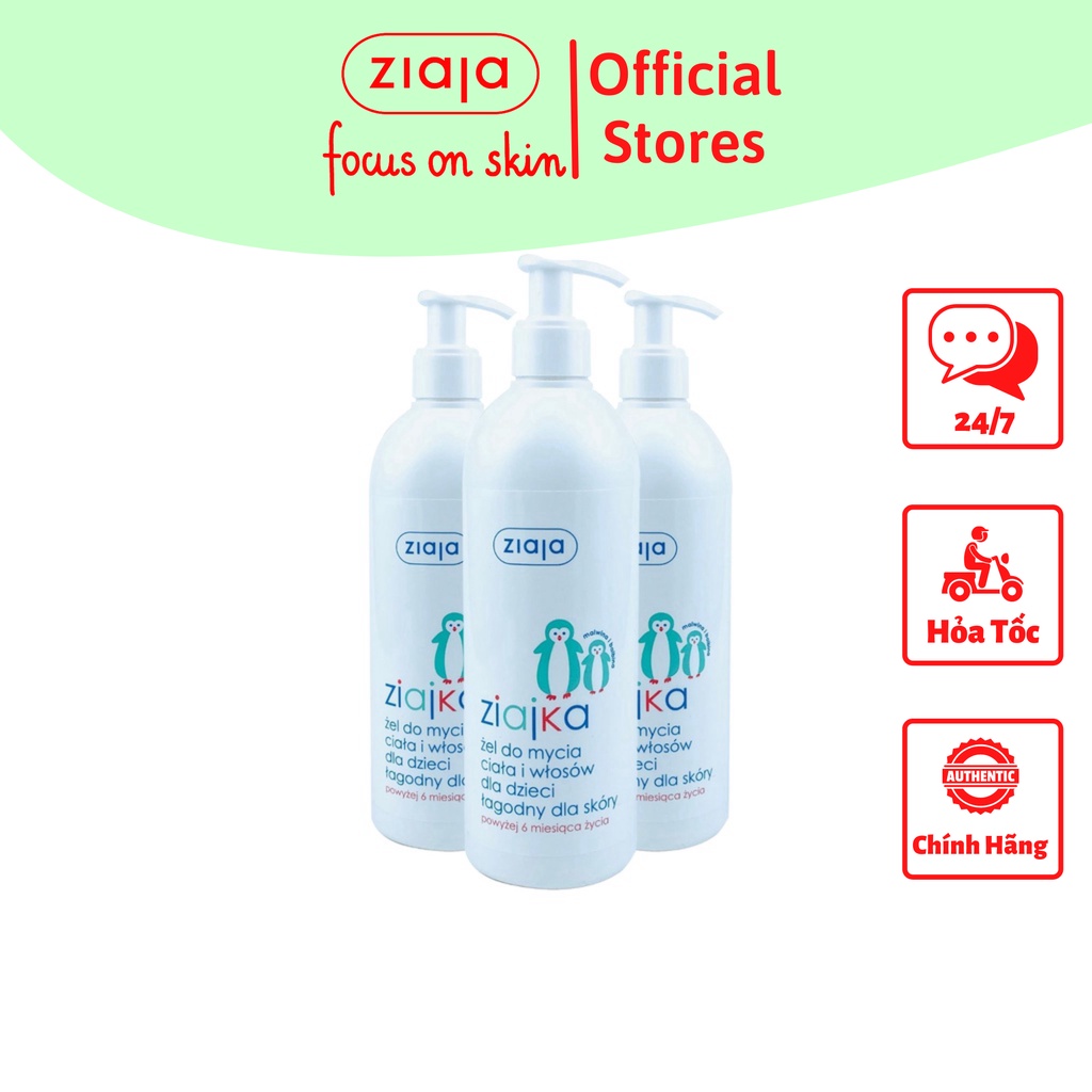 Sữa Tắm Ziaja Chim Cánh Cụt Dịu Nhẹ Cho Bé, Mềm Mịn Da, Lành Tính 400ml