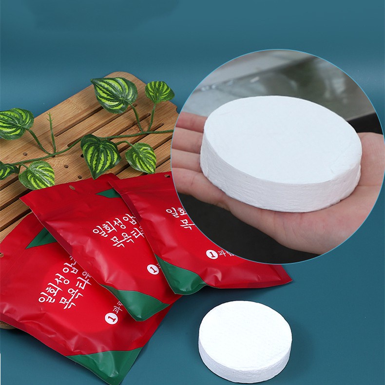 Set 100 Khăn Mặt Dạng Nén Sử Dụng Một Lần Tiện Lợi Khi Đi Du Lịch