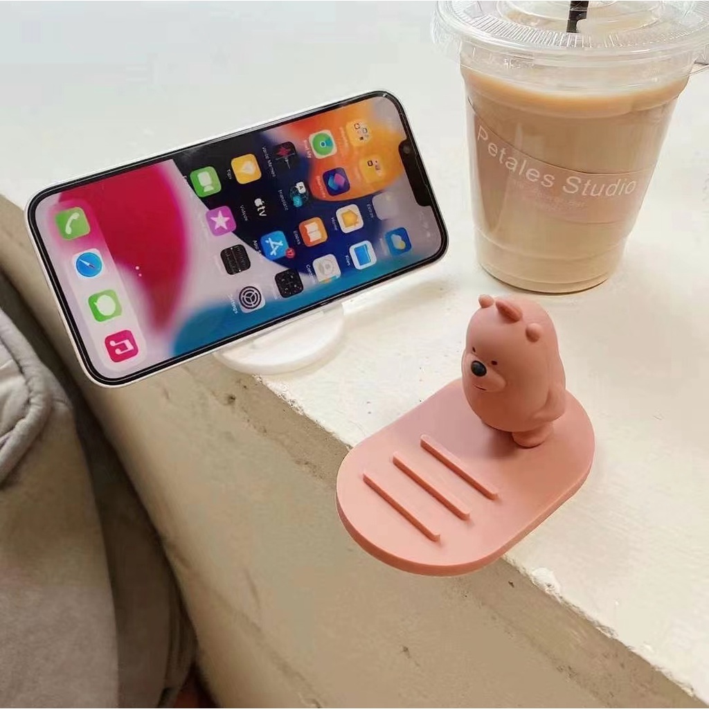 Giá đỡ điện thoại để bàn hình hoạt hình dễ thương thích hợp cho iPhone Samsung Xiaomi Huawei