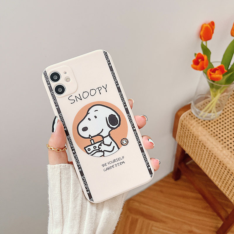 Ốp điện thoại silicon TPU in hình Snoopy cho iPhone 11ProMax X XR XSMax 7 8 Plus SE2020 12promax 12mini 13promax 13mini