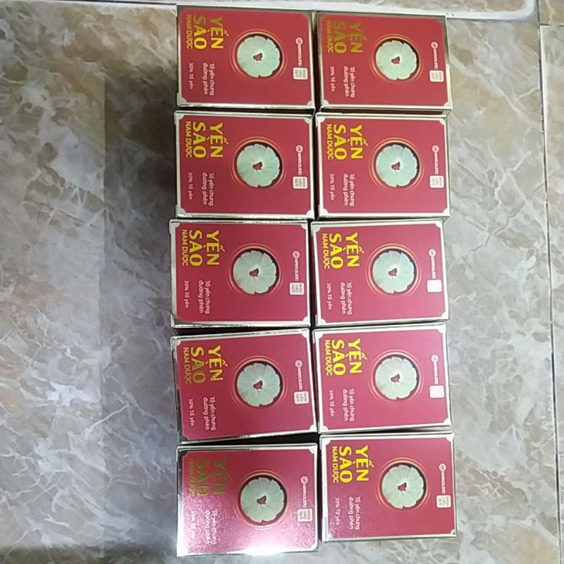 Combo 10 lọ yến sào Nam Dược tổ yến chưng đường phèn
