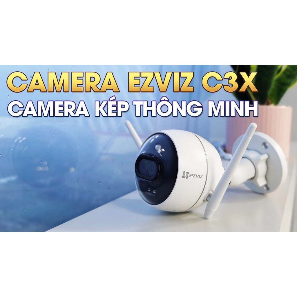 Camera EZVIZ C3X CS-CV310 2.0, ghi hình màu ban đêm, tích hợp AI, âm thanh 2 chiều, đèn và còi báo động hàng chính hãng