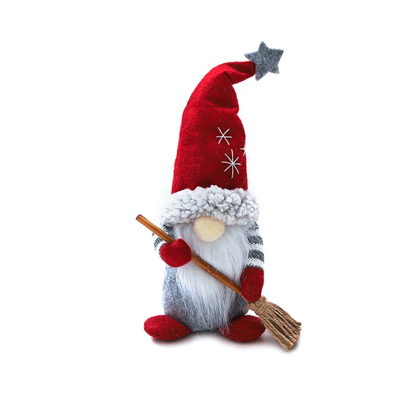 Zone Nice Swedish Gnome Đồ Chơi Quét Gnome Nhồi Bông Với Chổi Trang Trí Giáng Sinh