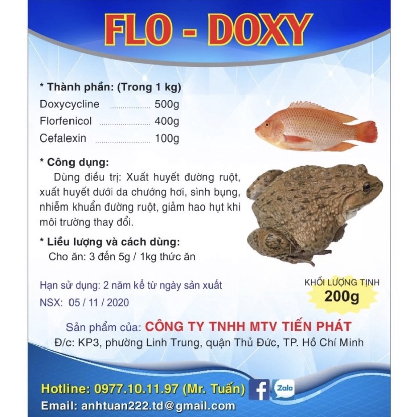 Flo-Doxy dùng cho thuỷ sản