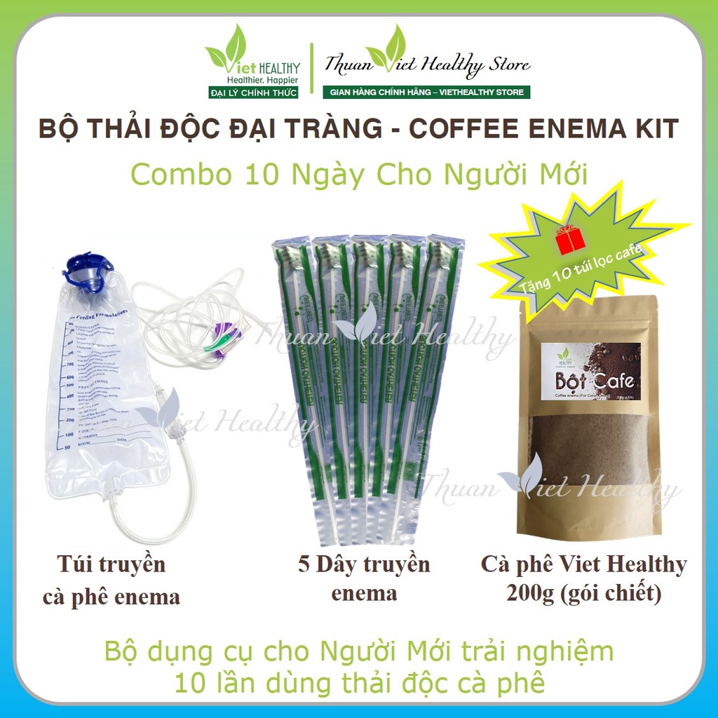 Bộ thải độc đại tràng 10 ngày cho người mới  combo 10 day enema