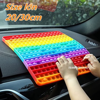 giảm stress Pop Its Pop It Đồ Chơi Nhấn Bong Bóng Giảm Căng Thẳng Màu Sắc Cầu Vồng Kích Thước 20 / 30cm