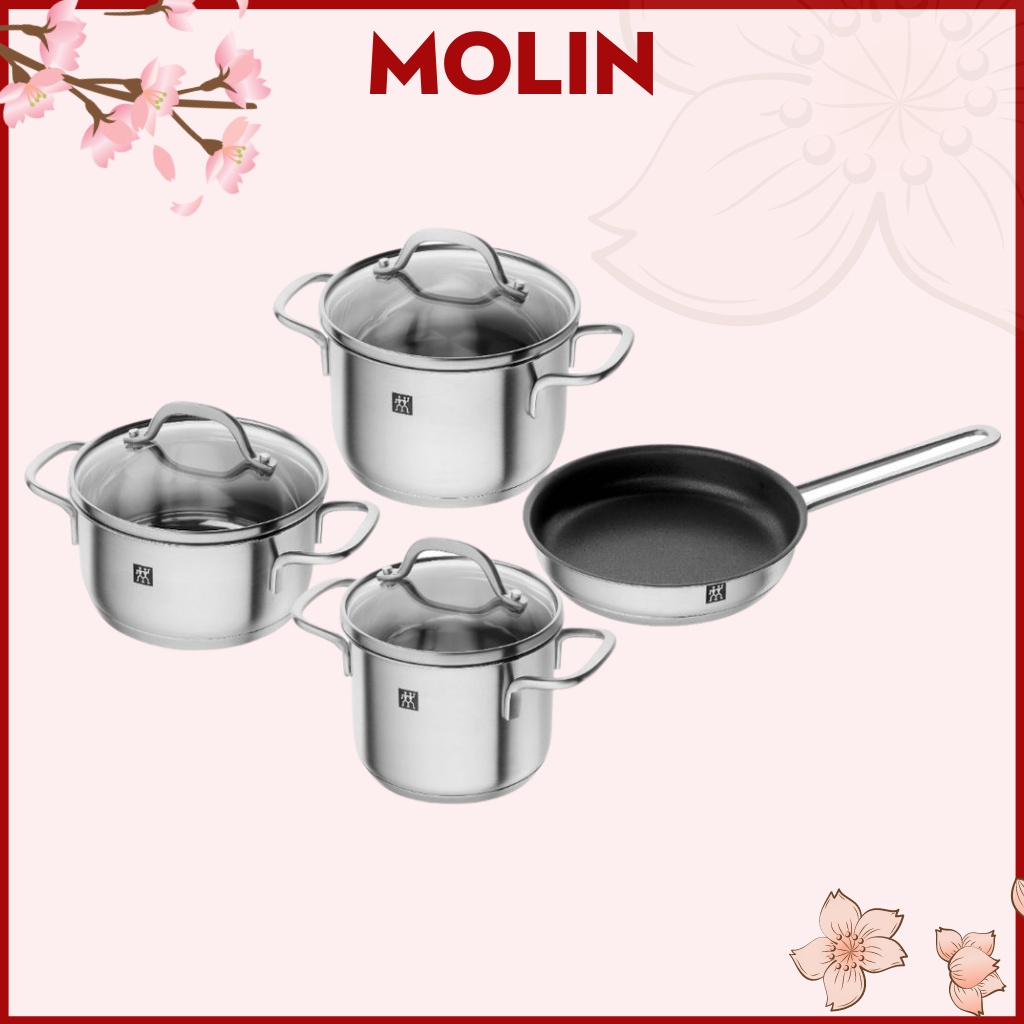 Bộ nồi mini Zwilling Pico 4 món Bộ nồi bếp từ kèm chảo chống dính