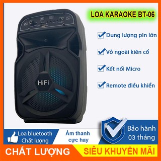 Loa Karaoke Bluetooth Mini BT-06 - Âm Thanh HiFi Cực Hay - Tặng Kèm Micro Karaoke