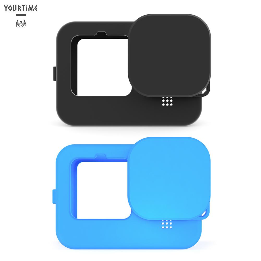 Vỏ bảo vệ bằng silicon màu đen kèm nắp ống kính cho GoPro Hero 9
 | BigBuy360 - bigbuy360.vn