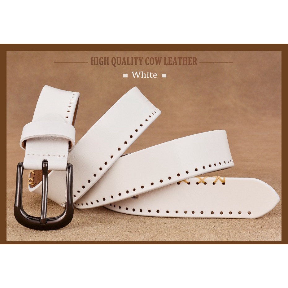 Thắt Lưng Da Bò 2.8Cm Chất Lượng Cao Có Khóa Cài Cho Nữ