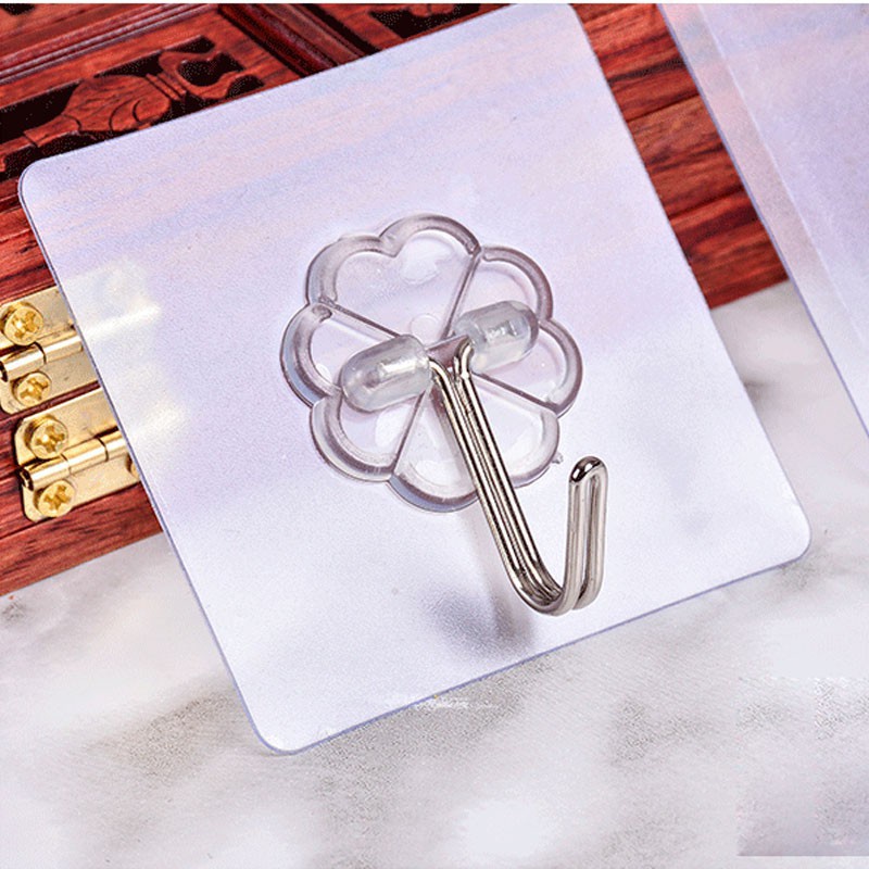 Combo 20 Móc Dán Tường Siêu Dính Trong Suốt Chịu Lực Tốt Treo Tường Chắc Chắn
