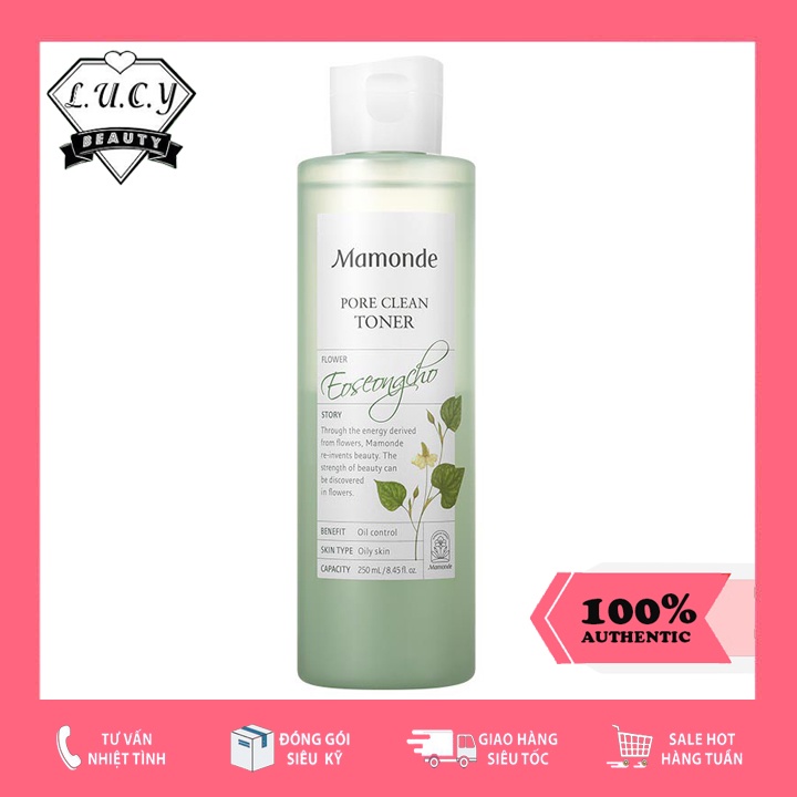 Hàng Hàn- Toner Diếp Cá MAMONDE Kiểm Soát Dầu Và Se Khít Lỗ Chân Lông 250ml Chính Hãng 100%