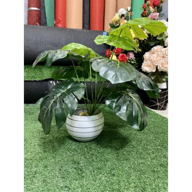 Phụ kiện cây giả trang trí- cây giả chụp ảnh 12 lá