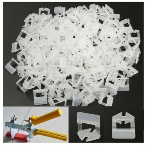 Túi 1 kg (300- 360 cái) ke cân bằng (1mm, 1.5mm, 2mm) ốp lát gạch sản xuất bằng nhựa pp nguyên sinh- màu trắng