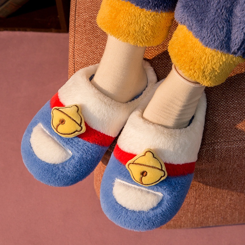 Dép bông DORAEMON DOREMON đi trong nhà dễ thương cute Unisex MON0229